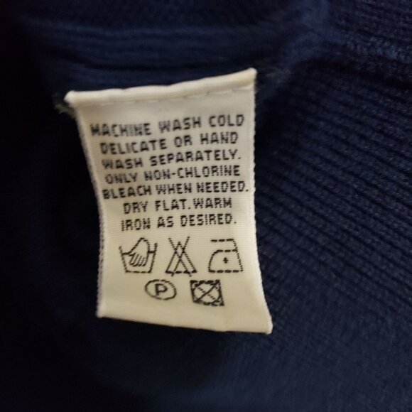 Eddie Bauer Vintage 90s Mens Sweater Vest Size‎ L Cotton Preppy Academia Career - Picture 6 of 8